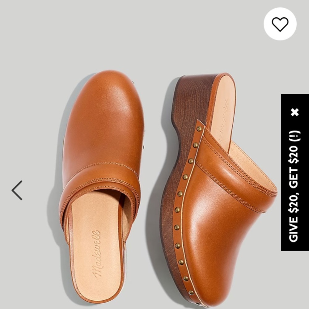 Madewell The Cecily Clog in Oiled Leather English Saddle 8